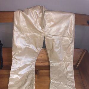 Hugo Buscati Collection Leather Champagne Pants 8